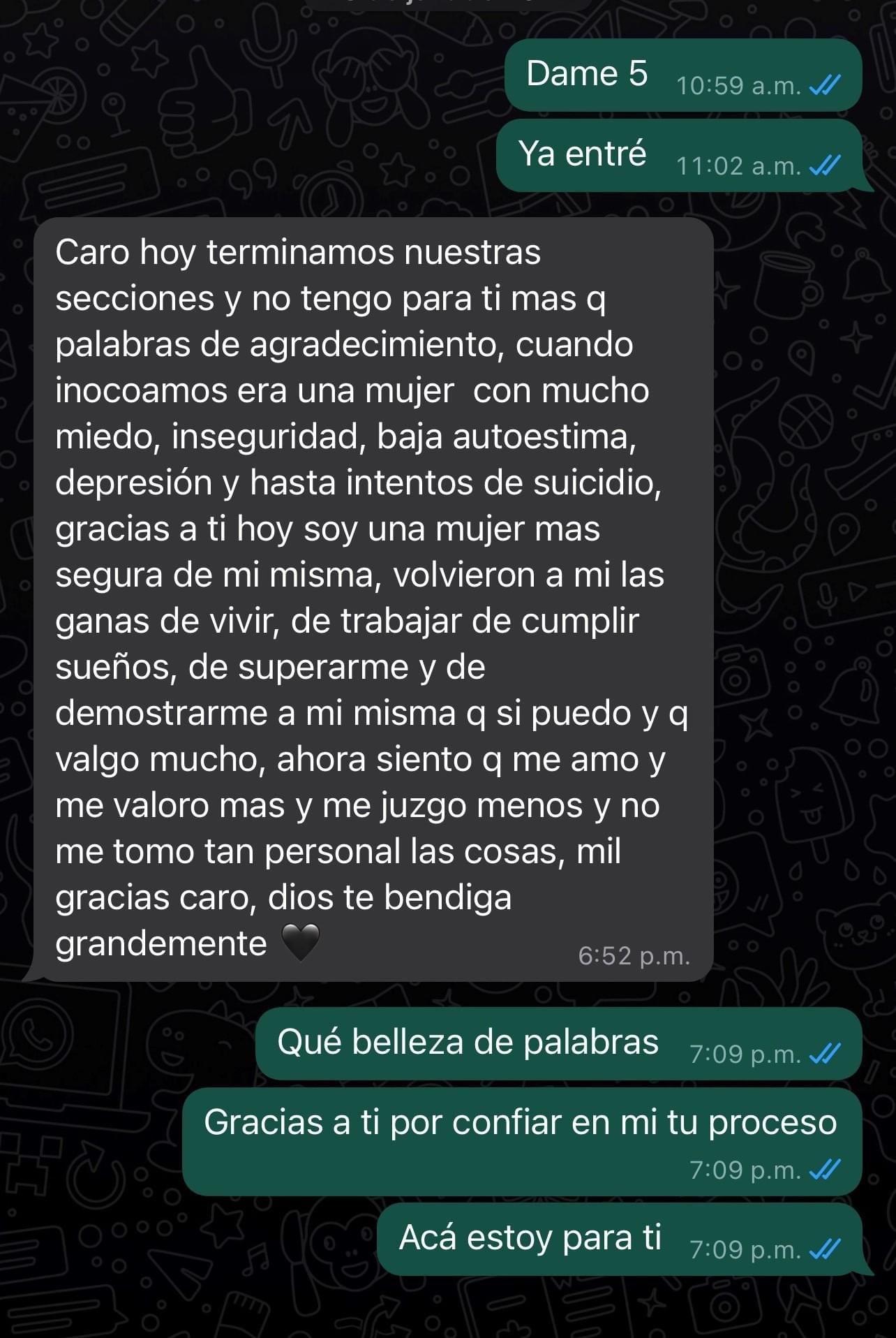 Testimonio Sharol carolina urdaneta