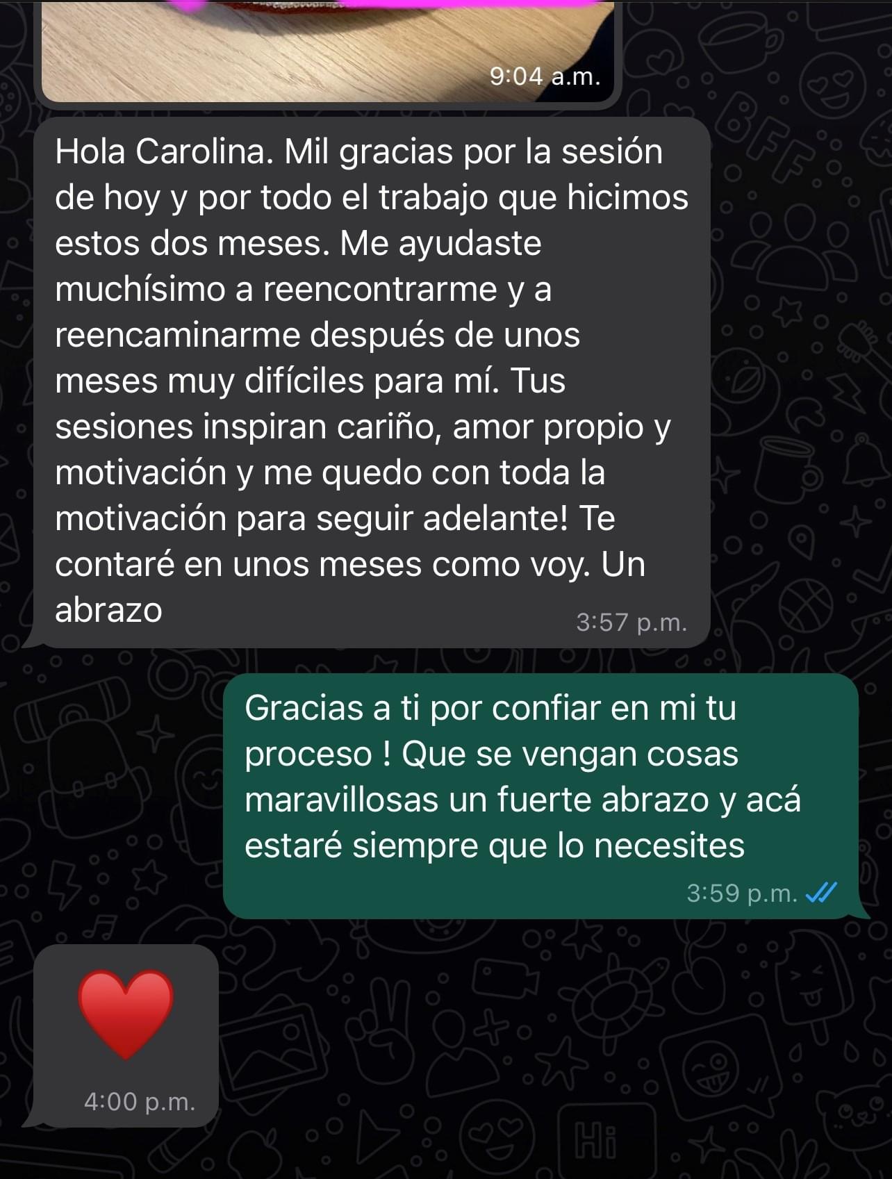 Testimonio anónimo carolina urdaneta